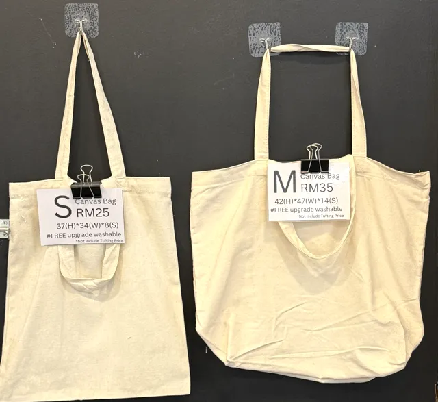 Canvas bags S and M
