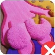 Raised, layered texture example